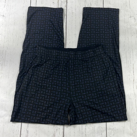 Tommy John Blue Black Geo Print Pull On Modal Blend Pajama Pants Mens Size M - Picture 1 of 11